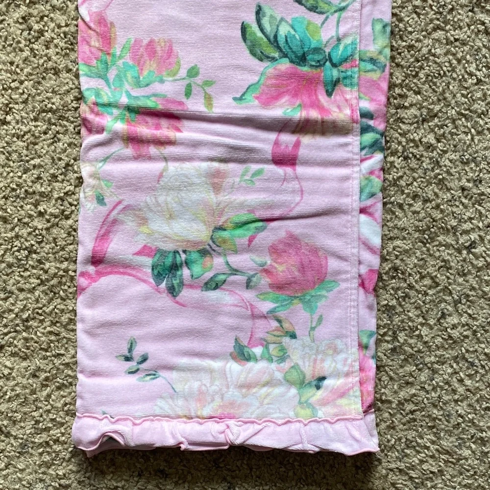 LoveShackFancy Pink Floral Beach Towel